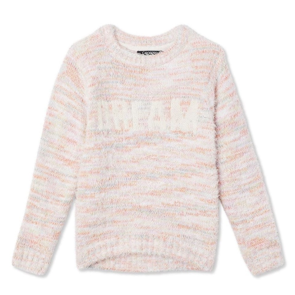 BRAND NEW girl youth George DREAM logo knit sweater size XL 14-16